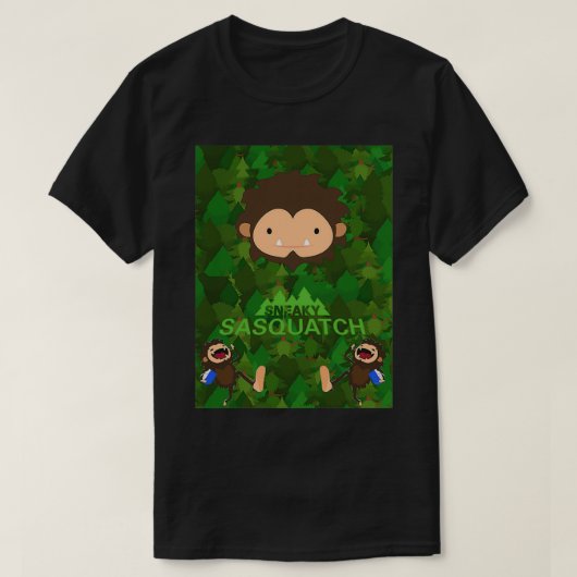 Sneaky Sasquatch Adventure-uitrusting 1 T-shirt (Design voorkant)