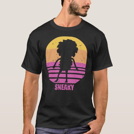 Sneaky Sasquatch Silhouette Distress Sunset Vapo T-shirt (Voorkant)