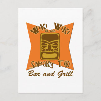 Sneaky Tiki Bar and Grill Vertical Post Card Briefkaart