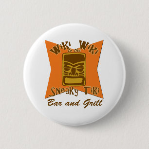 Sneaky Tiki Bar en Grill Buttonnen Ronde Button 5,7 Cm
