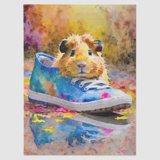 Sneaky Vriend, Kleurrijk Cavia Tissuepapier (Voorkant)