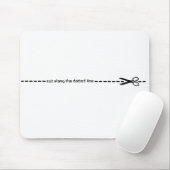 snede langs stippellijn muismat (Met muis)