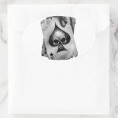 Snede Schaal Ovale Sticker (Tas)