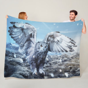 SNEE OWL FLEECE DEKEN