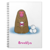 Sneeuw aap notitieboek (Voorkant)