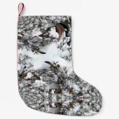Sneeuw Abstract Kleine Kerstsok (Voorkant)
