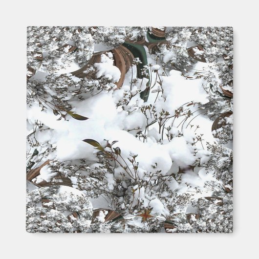 Sneeuw Abstract Magneet (Voorkant)