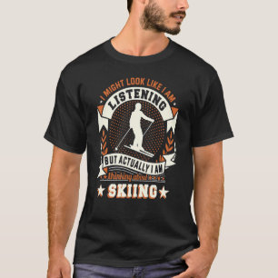 Sneeuw alpine skiën afdaling beste ijsski race t-shirt