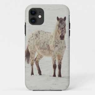Sneeuw Appaloosa-telefoondraagtas iPhone 11 Hoesje