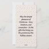 Sneeuw bedekt kerstboom en Bladwijzer Feestdagenkaart (Achterkant)