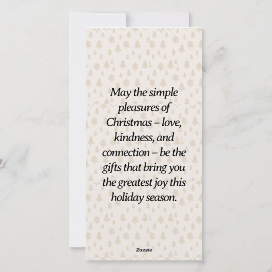 Sneeuw bedekt kerstboom en Bladwijzer Feestdagenkaart (Achterkant)