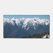 Sneeuw bedekt Olympisch Bergen Landschap Bureaumat (Voorkant)