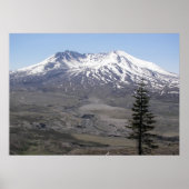 Sneeuw bedekt vulkaanlandschap Mount St Helens Poster (Voorkant)