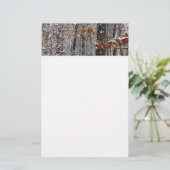 sneeuw bedekte eikenbomen WinterNatuur fotografie Briefpapier (Staand voorkant)