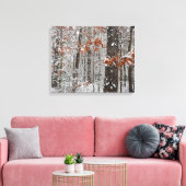 sneeuw bedekte eikenbomen WinterNatuur fotografie Canvas Afdruk (Insitu (Woonkamer))
