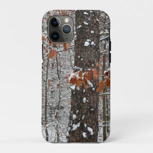 sneeuw bedekte eikenbomen WinterNatuur fotografie iPhone 11 Pro Hoesje