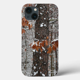 sneeuw bedekte eikenbomen WinterNatuur fotografie iPhone 13 Hoesje
