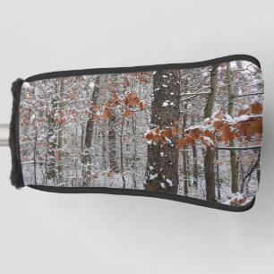 sneeuw bedekte eikenbomen WinterNatuur fotografie Golfheadcover