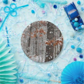 sneeuw bedekte eikenbomen WinterNatuur fotografie Papieren Bordje (Feest)