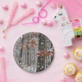 sneeuw bedekte eikenbomen WinterNatuur fotografie Papieren Bordje (Feest)