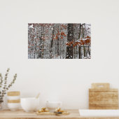 sneeuw bedekte eikenbomen WinterNatuur fotografie Poster (Keuken)