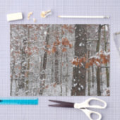 sneeuw bedekte eikenbomen WinterNatuur fotografie Tissuepapier (Craft)