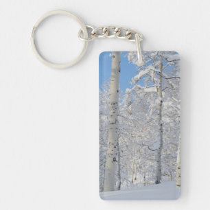 Sneeuw bedekte Espen, Beartrap-Desolation Ridge Sleutelhanger