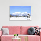 Sneeuw bedekte Prairie en San Francisco Peaks Canvas Afdruk (Insitu (Woonkamer))