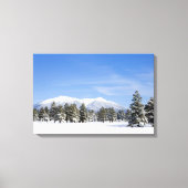 Sneeuw bedekte Prairie Pines en San Francisco Peak Canvas Afdruk (Voorkant)