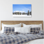 Sneeuw bedekte Prairie Pines en San Francisco Peak Canvas Afdruk (Insitu (Slaapkamer))