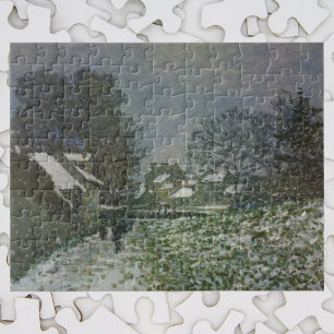 Sneeuw bij Argenteuil door Claude Monet Legpuzzel