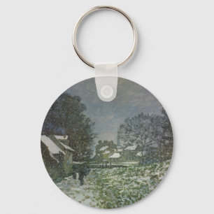 Sneeuw bij Argenteuil door Claude Monet Sleutelhanger