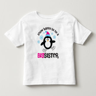 Sneeuw blij om grote zus te zijn kinder shirts