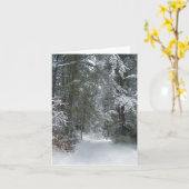 Sneeuw Bomen Notecard Kaart (Gele Bloem)