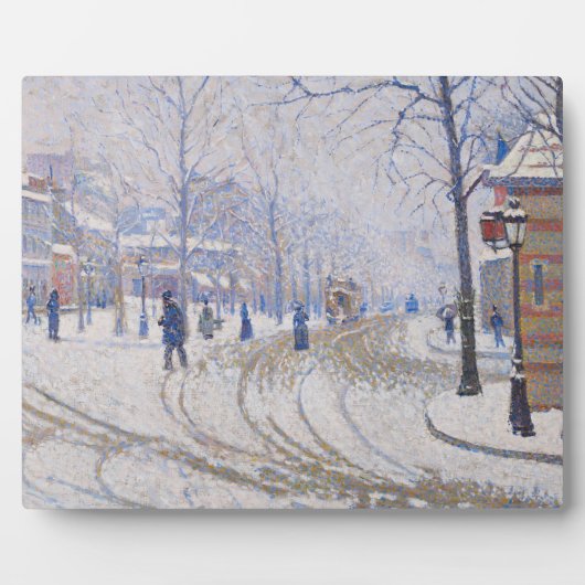 Sneeuw, Boulevard de Clichy, Parijs, 1886 Fotoplaat (Voorkant)