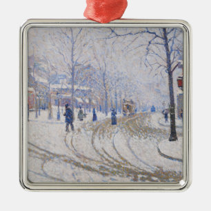 Sneeuw, Boulevard de Clichy, Parijs, 1886 Metalen Ornament