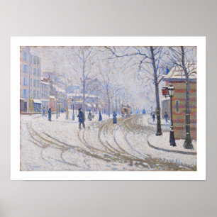 Sneeuw, Boulevard de Clichy, Parijs, 1886 Poster