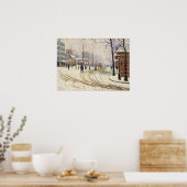 Sneeuw, Boulevard de Clichy, Parijs door Paul Sign Poster (Keuken)