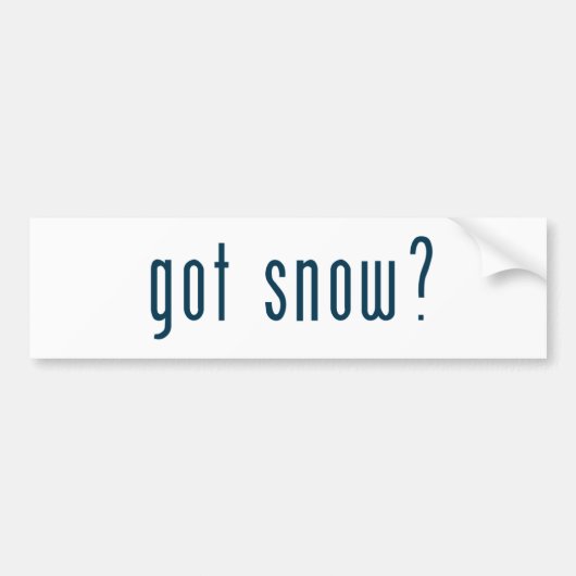 sneeuw bumpersticker (Voorkant)