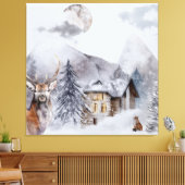 Sneeuw & Caraïben & Fox Canvas Afdruk (Insitu (Woonkamer))