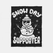 Sneeuw Dag Supporter Leraar Student Snowman Winter Fleece Deken (Voorkant)