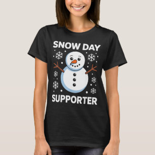 Sneeuw dag Suprter Sneeuw Sneeuwvlok Sneeuwman Win T-shirt