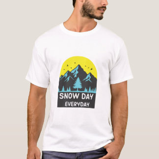 Sneeuw dagelijkse gele zon berg T-shirt
