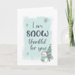 Sneeuw Dankbaar voor Jou Kerstmis Kaart