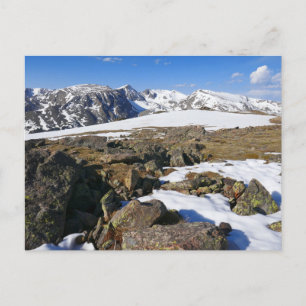 Sneeuw dat smelt in de Rocky Mountains Briefkaart