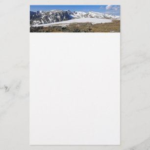 Sneeuw dat smelt op de Rocky Mountains Briefpapier