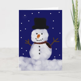 Sneeuw de Kaarten van de Vakantie van de Sneeuwman