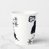 Sneeuw design van verschillende items papieren bekers (Links)