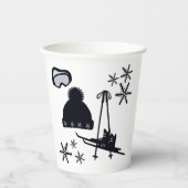 Sneeuw design van verschillende items papieren bekers (Voorkant)