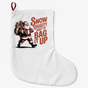 Sneeuw Diggity Gaat het Inpakken Grappig Kerstmis  Grote Kerstsok